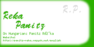 reka panitz business card